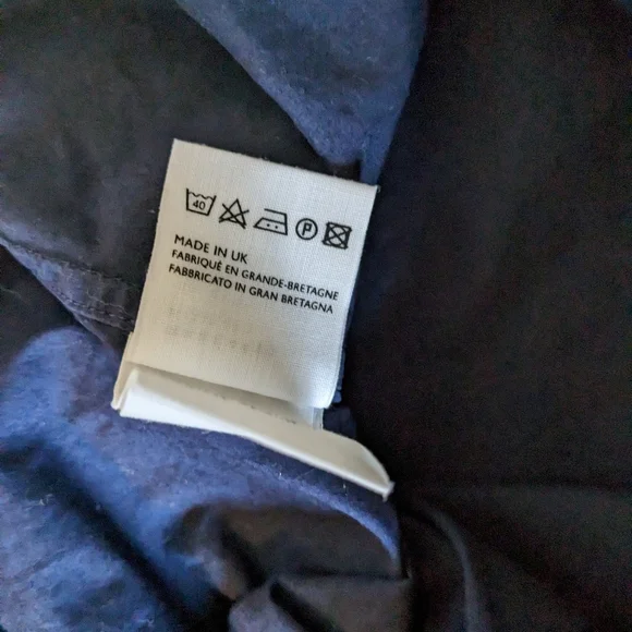 Margaret Howell Button Up 100% Cotton Shirt Blue Men's Size Medium Made in UK - Picture 5 of 5